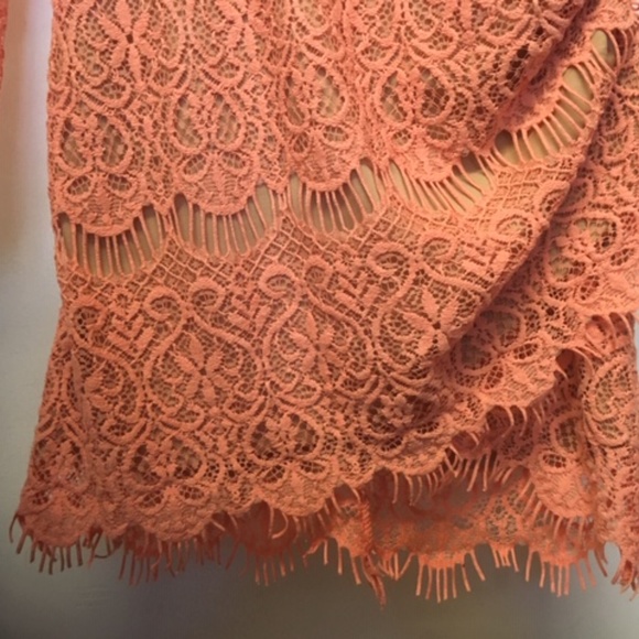 NEW ANGL Lace Deep V Neck Mini Dress NWOT - Picture 7 of 11